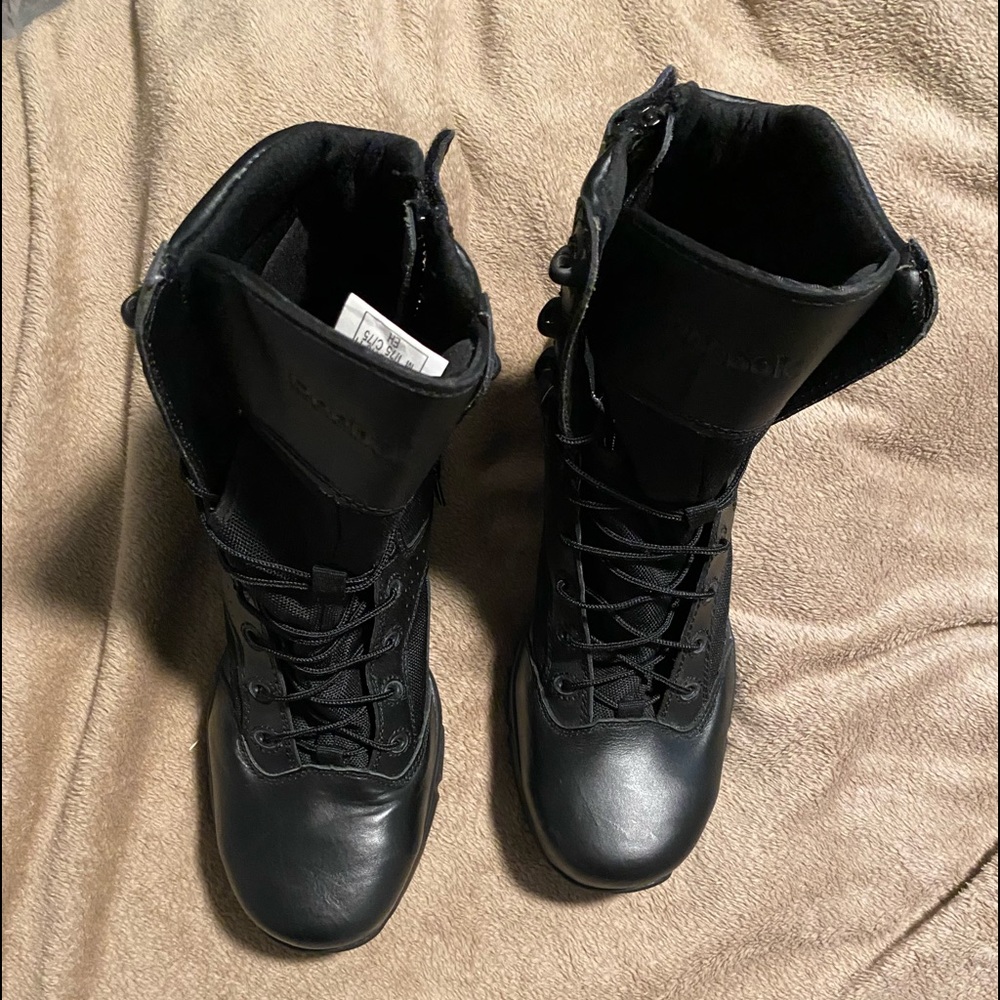 Mens reebok composite toe side zip boots